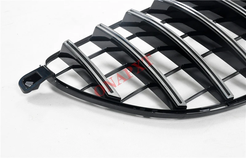 

For Mercedes-Benz GLE AMG 63 W166 GLE63 Car Front ABS GT Stylin Front Hood Radiator Grille Middle Grille Mash 2015-2019