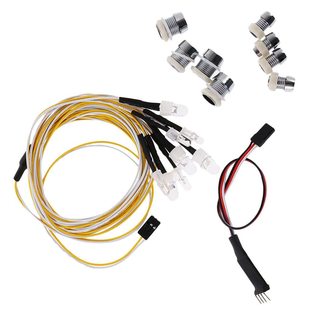 8 шт. Светодиодная лампа с пультом дистанционного управления панель цепи для 1/10 1/8