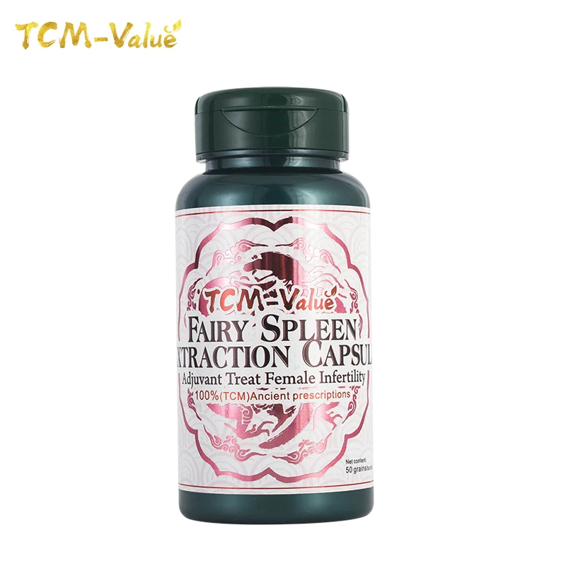 

TCM-Value Fairy Spleen Extraction Capsule, Adjuvant Improve Female Infertility, Protect Symptoms of amenorrhea, dizziness, 50pcs