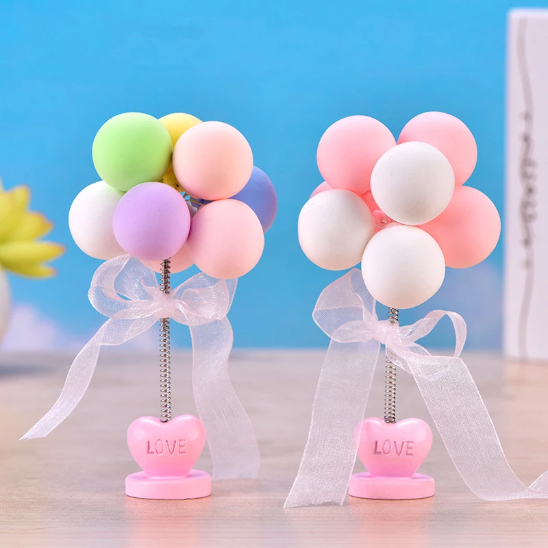 

Resin Small Balloon Cake Ornament Fairy Garden Miniatures Kawaii Car Decoration Accessories Wedding Party Supplies Home Decor