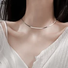 ANENJERY, цепочка из стерлингового серебра 925 пробы, ожерелье для девочки, изящная сияющая цепочка для ключицы, вечерние ювелирные изделия, оптовая продажа, S-N632