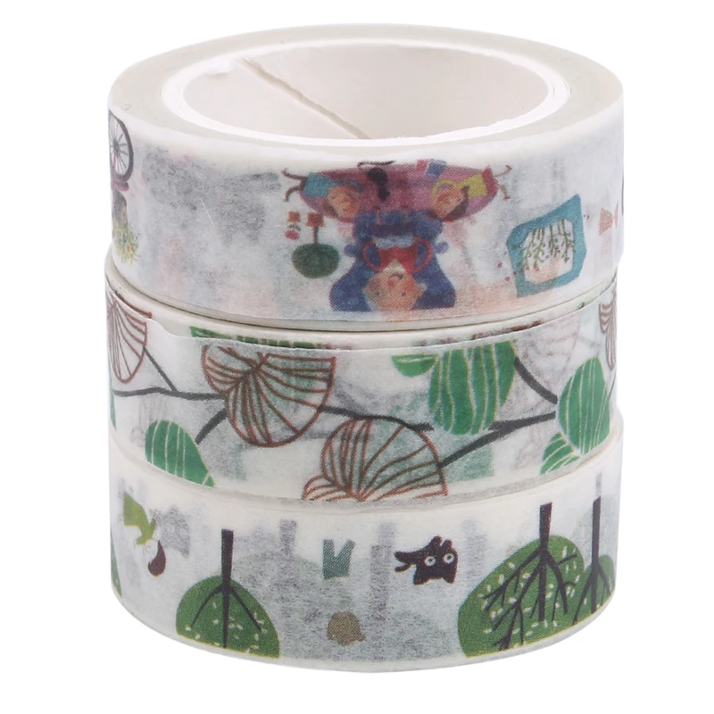 Васи лента мультфильм декоративные этикетки DIY альбом дневник руки счета может