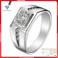 original classic 100 925 sterling silver ring wedding anniversary d color vvs1 quality 1ct man moissanite ring gift