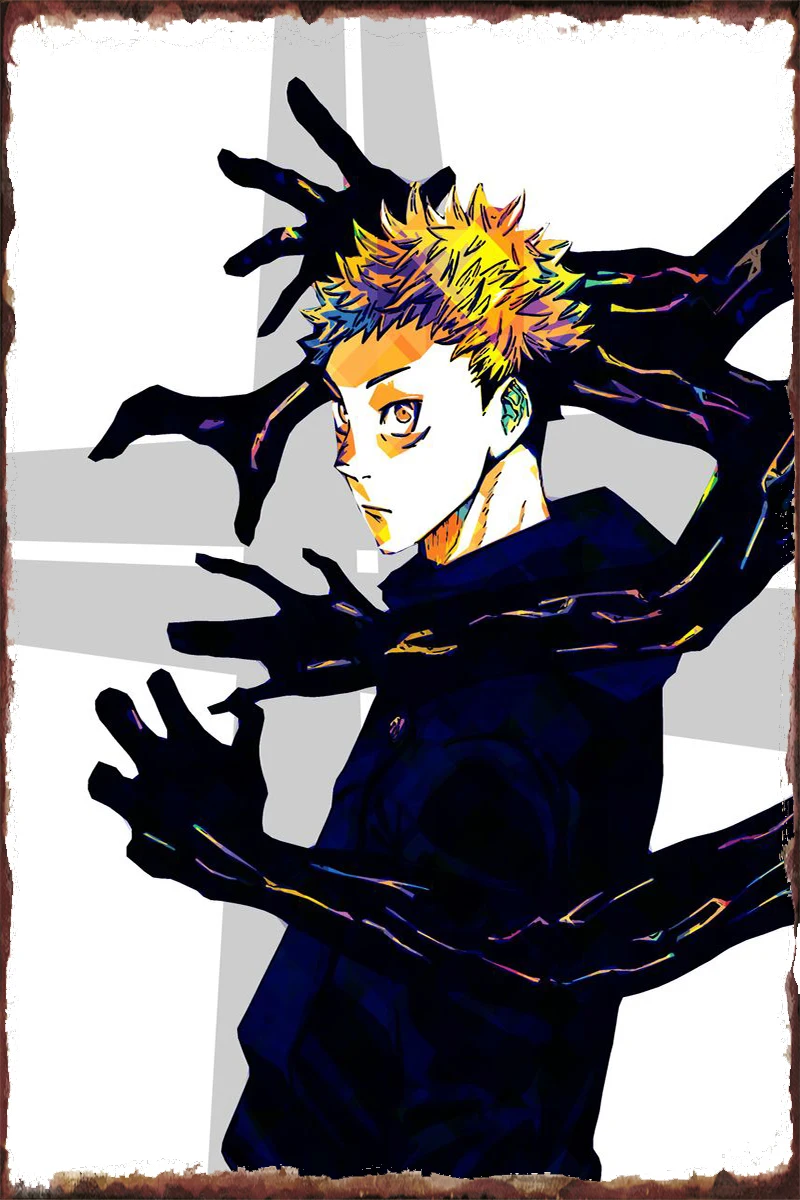 

jujutsu kaisen Vintage Metal Sign Tin Sign Tin Plates Wall Decor Room Decoration Retro For Art Club Man Cave Cafe Pub Home