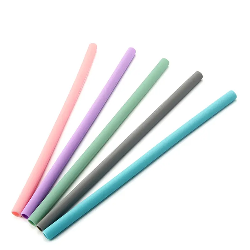 Reusable Silicone Straws Set of 5 Extra Long Flexible Drinking for Juice Beer Smoothies Milkshakes Yogurt|Соломинки для питья| |