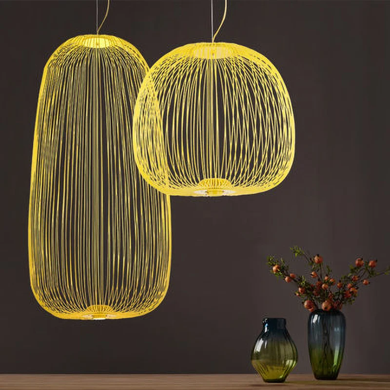 Скандинавский промышленный стиль Foscarini спицы клетка для птиц люстра с пультом