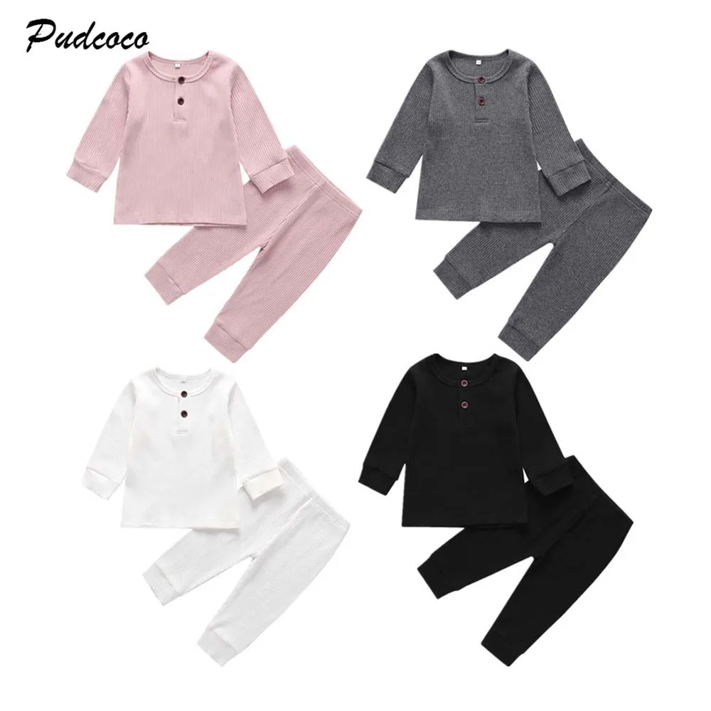 2019 брендовый осенний комплект одежды из 2 предметов для новорожденных девочек и