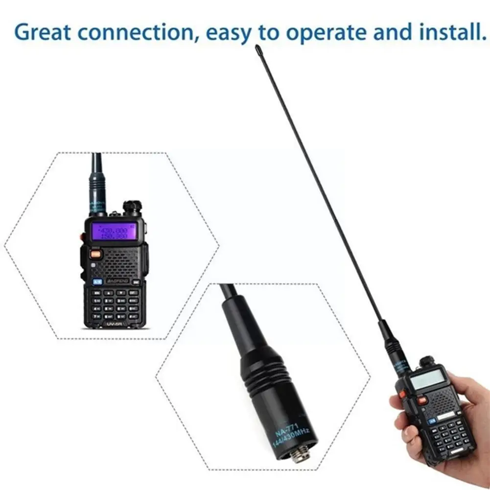 

NA-701 Antenna Walkie-talkie Antenna UV Dual-section Antenna Gain For Baofengfeng BF-888S U5R Suitable Q7L6