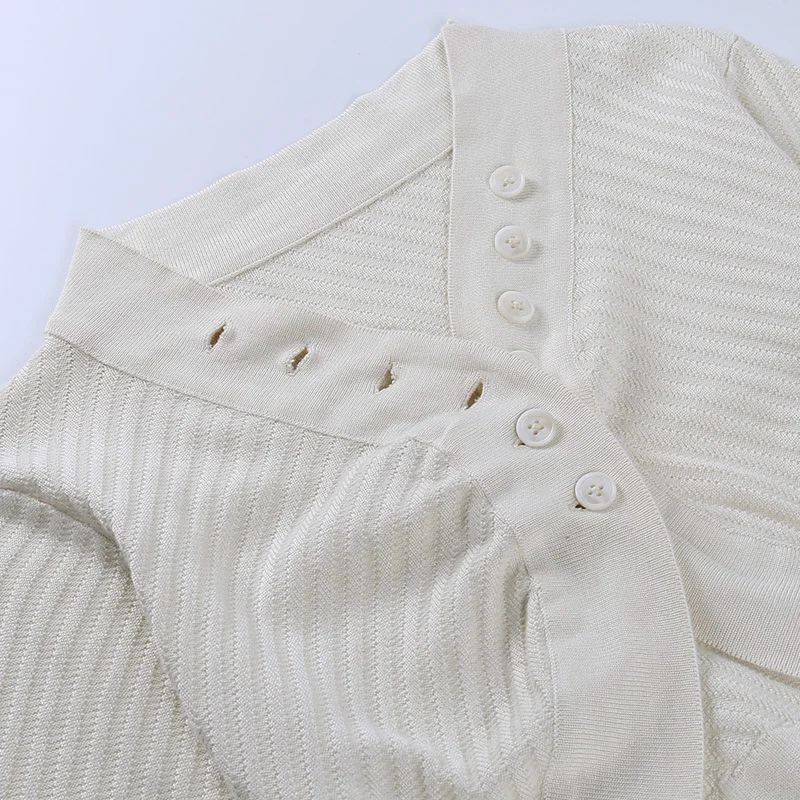 

Pure Color Sexy Short Cardigan Sweater Women's 2020 V-neck Single-breasted Long-sleeved Fashion Knitted Jacket Autumn And Winter