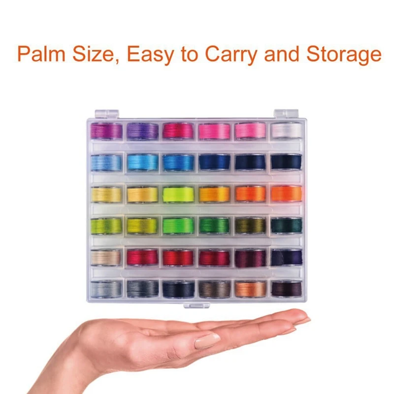 36 Pcs Bobbins and Sewing Threads with Case Soft Measuring Tape for Brother Singer Babylock Janome Kenmore | Дом и сад