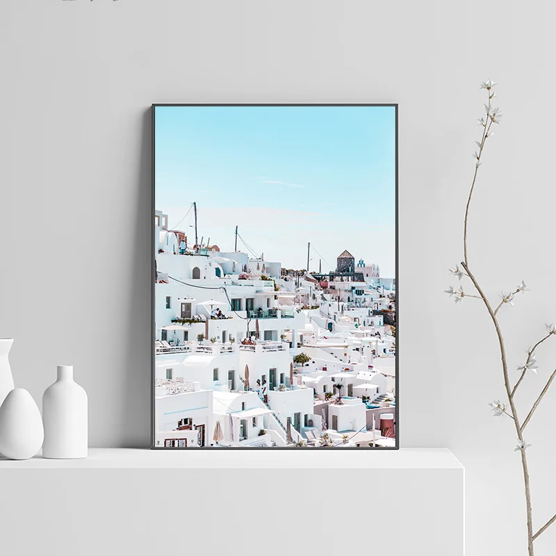 Океан закат настенный плакат морской пейзаж холст печать скандинавские пейзажи