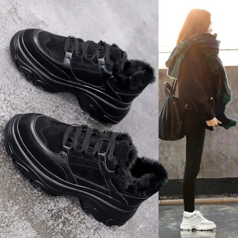 Женские кроссовки увеличивающие рост осенне зимние удобные спортивные ботинки с