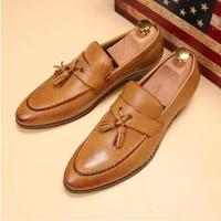 brand new fashion classic point toe oxfords for men moccasins loafers shoes mens business party tassels driving shoes ab 35