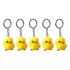 Брелок для ключей, 5 шт., пушистый желтый утиный пух, мягкий Цыпленок, пасхальный брелок украшения для дамской сумочки