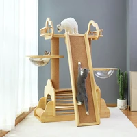 cat toy supplies large cat climbing frame sturdy and wear resistant solid wood cat frame sisal scratching board toy for cats