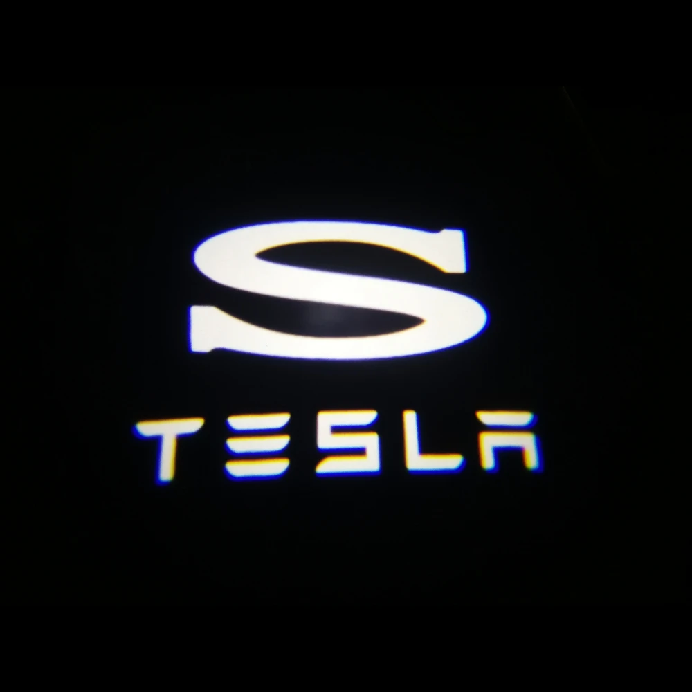 White S QCDIN Ультра-яркий для TESLA светодиодный Автомобильный Дверной логотип проектор светильник светодиодный Добро пожаловать логотип светильник для TESLA модель 3/S/X/Y - Испускаемый цвет: White S