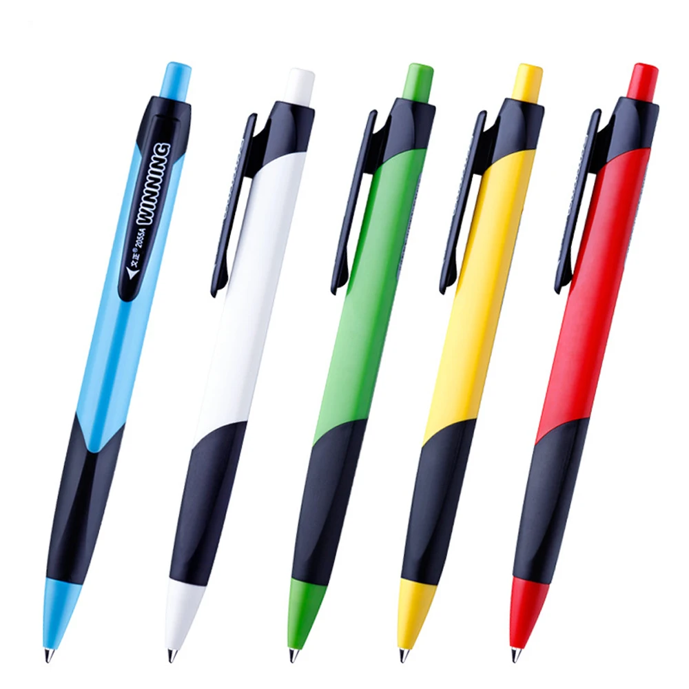 5Pcs/set Press Ball Pen Roller Ball Pen 0.7mm Ballpoint Pen for Students Stationery Office School Supplies