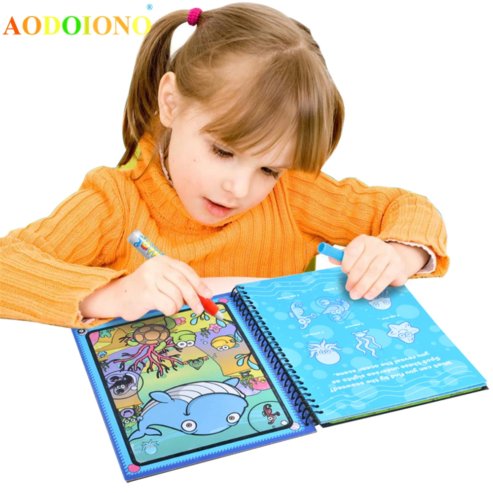 Лидер продаж детская лесная Волшебная тканевая книга для рисования детские