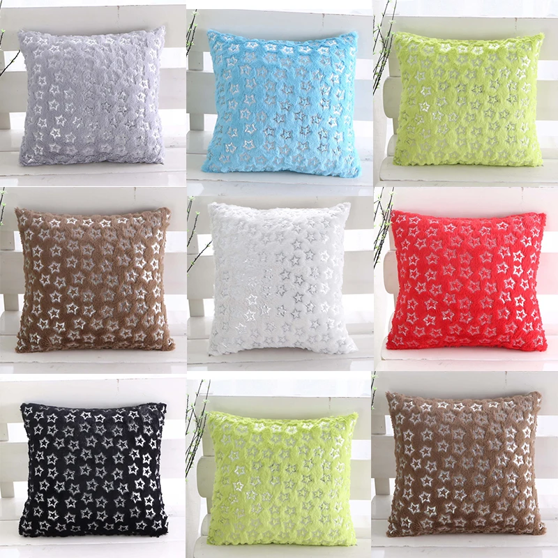 

Bronzing Pillowcase Soft Plush Cushion Cover Throw Pillow Case Cover for Bed Room Sofa Couch Car Seat Decoration Pillows Case