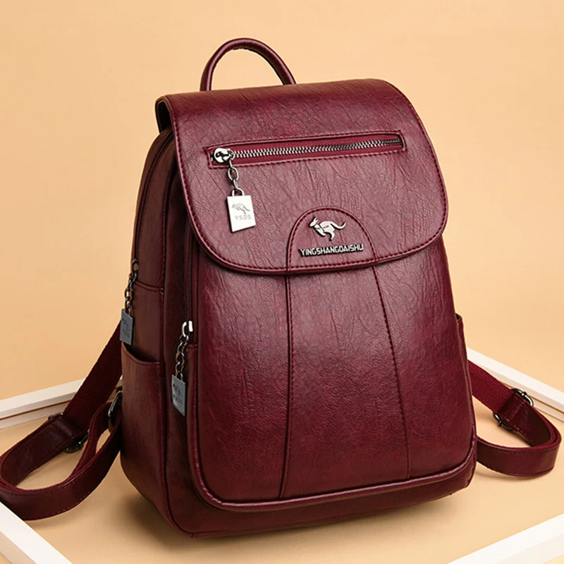 

2022 New Leather Backpack Women Large Capacity Trave Backpack Fashion School Bags for Girls School Backpack shoulder Bags