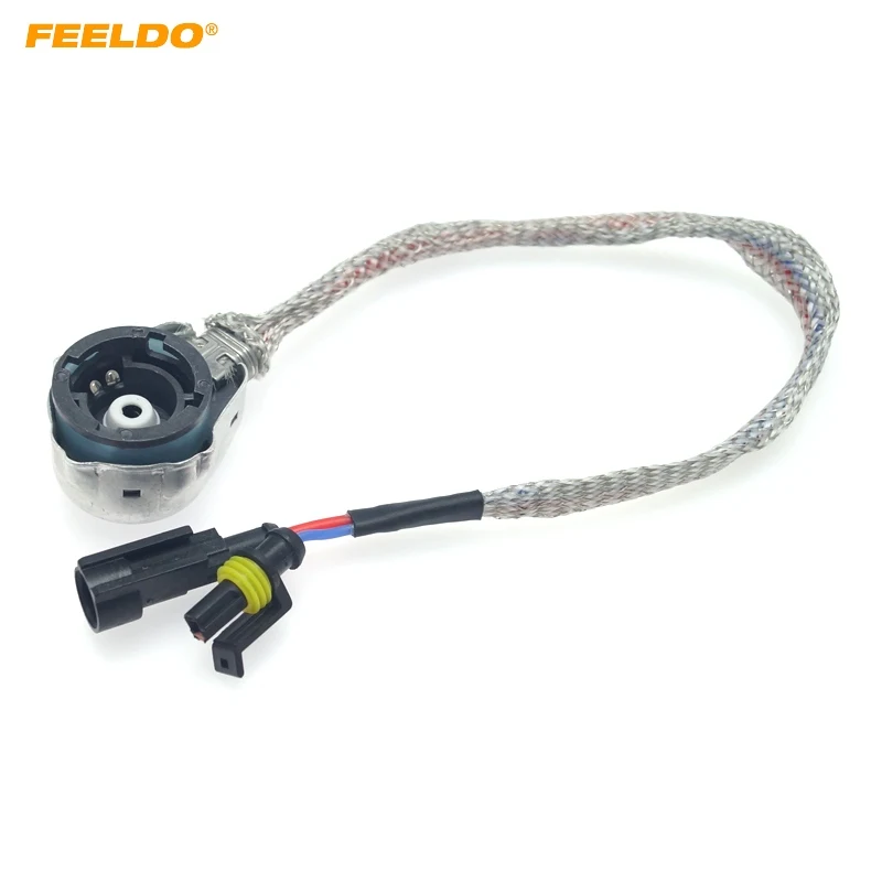 FEELDO 1 шт. Автомобильная HID ксеноновая лампа для фар адаптер для ламп D2S D2R D2C D4S D4R провод Кабельный соединитель релейный жгут