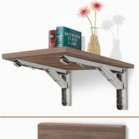 2pcs triangle folding angle bracket heavy support adjustable wall mounted bench table shelf bracket furniture hardware bracket