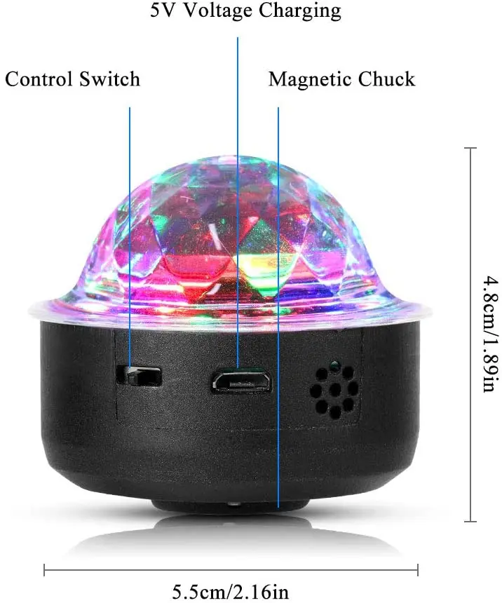 USB Мини диско светодиодный звуковой контроль сценическое освещение многоцветное