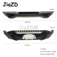 1pcsset metal front rear bumper with led light for 110 rc crawler axial scx10 90046 90047 traxxas trx4 rgt 86100 y09
