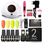 ROSALIND Gel Manicure Kit Nail Polish Set UV LED Lamp Nail Drills Tools Semi Permanent Nail Art Gel Varnishes Design Base Top
