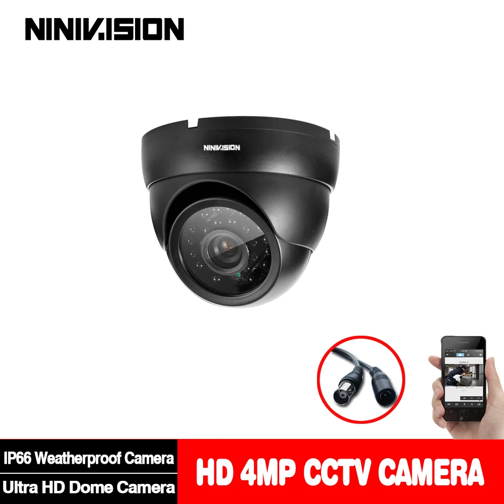 Камера видеонаблюдения NINIVISION HD 4 МП 24 светодиода ночное видение|Камеры