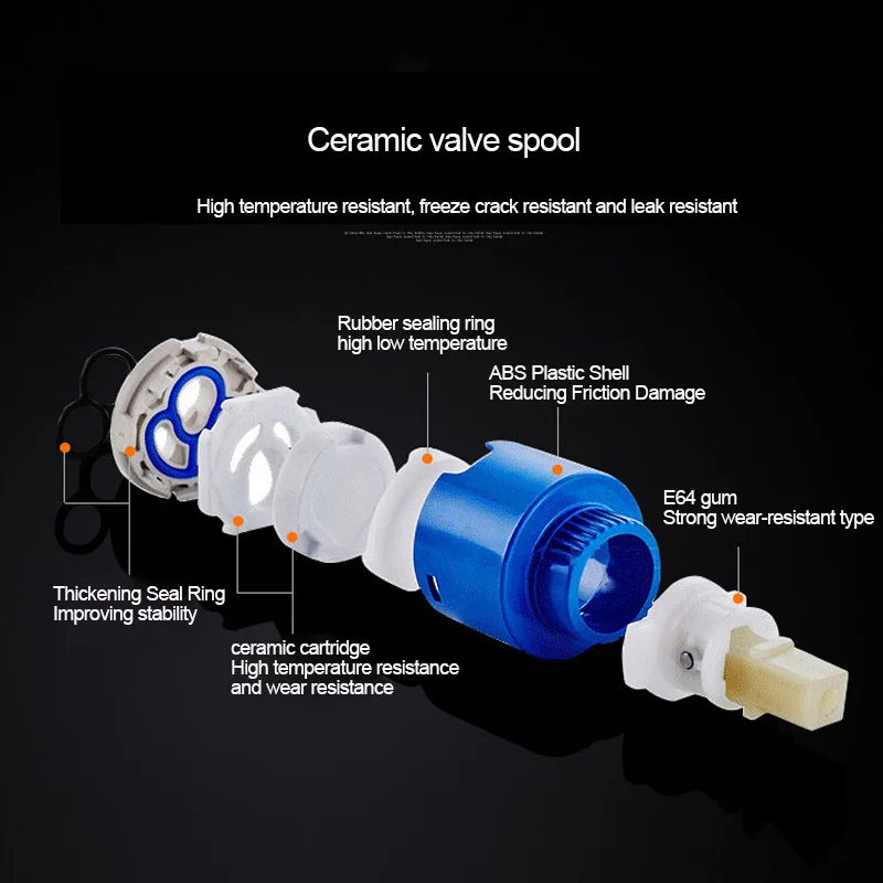 Смеситель с одним отверстием для горячей и холодной раковины креативный водопад