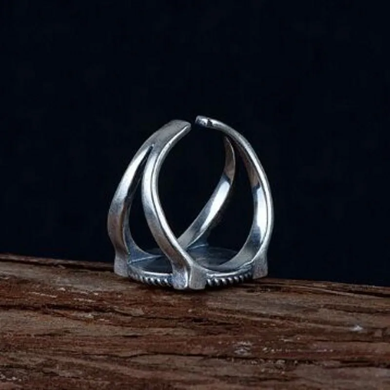 100% настоящее серебро, новая ювелирная продукция, винтажный стиль, тайский ремесленный кольцо в виде скорпиона.