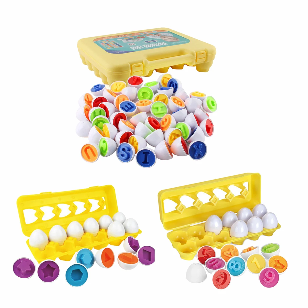 

Matching Eggs - Toddler Toys - Color Shapes Matching Egg Set Toddlers Toy