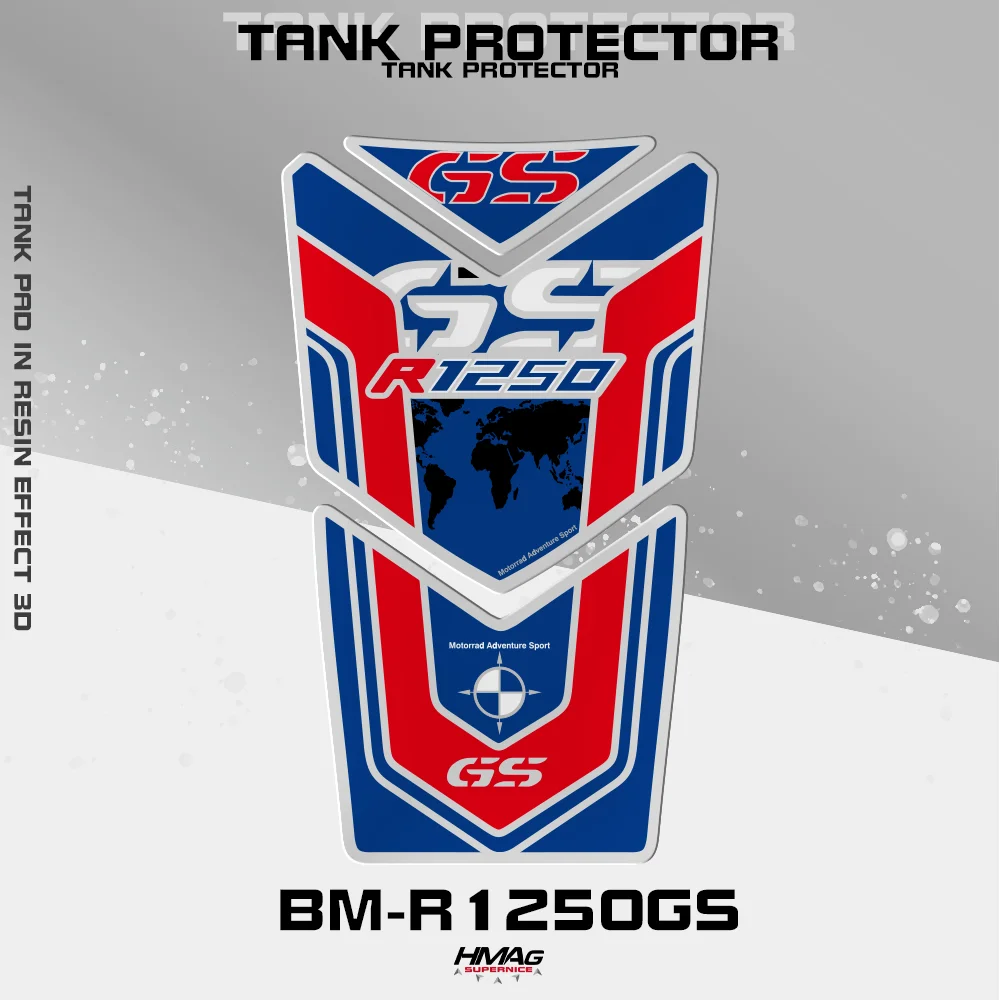 

High Quality New Style 3D Fish Bone Protector Decal Gas Cap Pad Filler Oil Tank Decals For BMW R1250GS R1250 GS