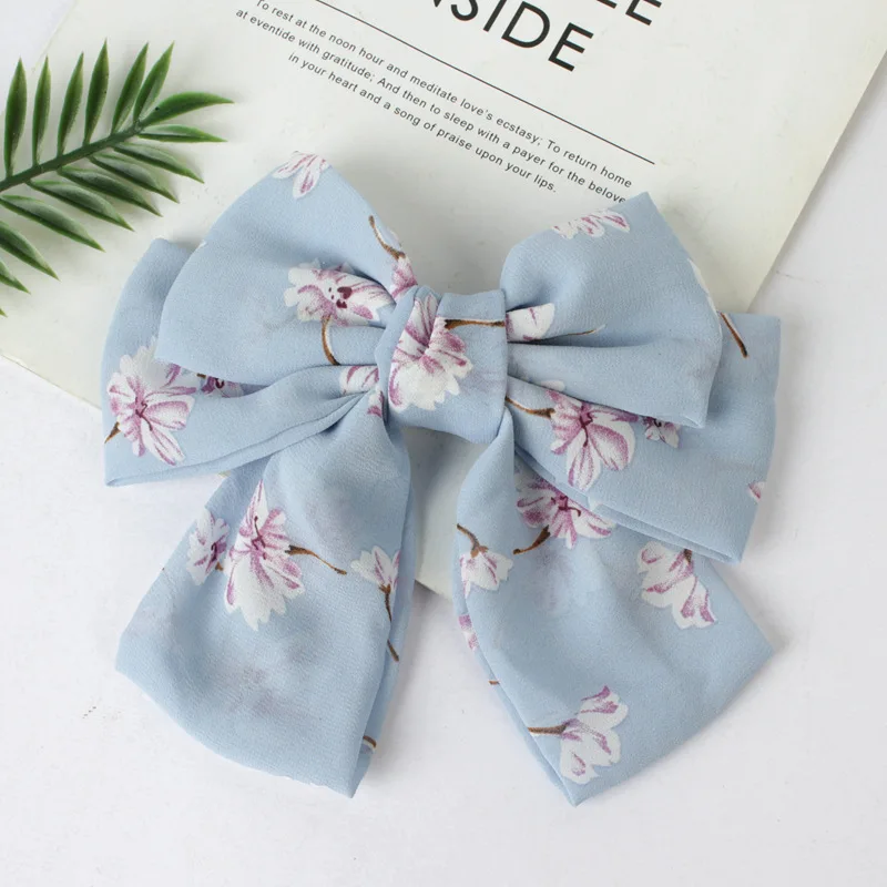 Корейская версия instagram прекрасный волнистый точечный супер большой бант заколка