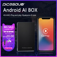 picasouai carplay ai box android box car multimedia player 464g wireless mirror link android auto t box carplay dongle mini 4g