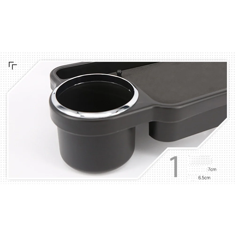 1 шт. автомобильный поднос для чашки Универсальный черный складной еды держатель