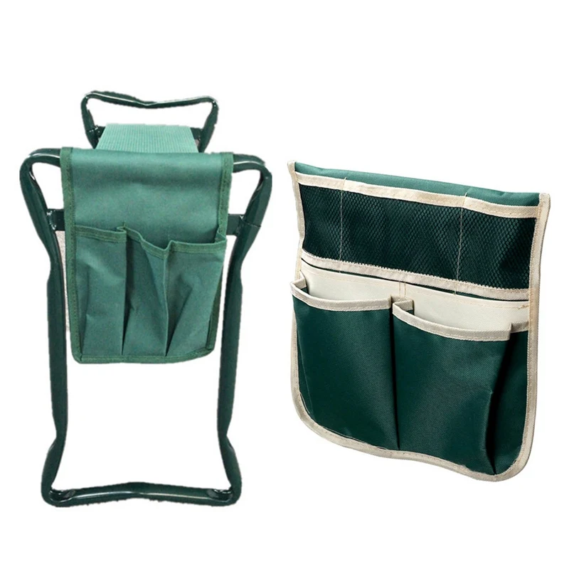 

Portable Garden Kneeler Tool Bag Storage Pouch For Kneeling Chair Multi Pocket Garden Kneeling Stool Folding Garden Stool Garde