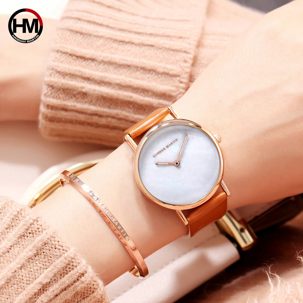 Часы наручные женские с японским кварцевым механизмом простые брендовые