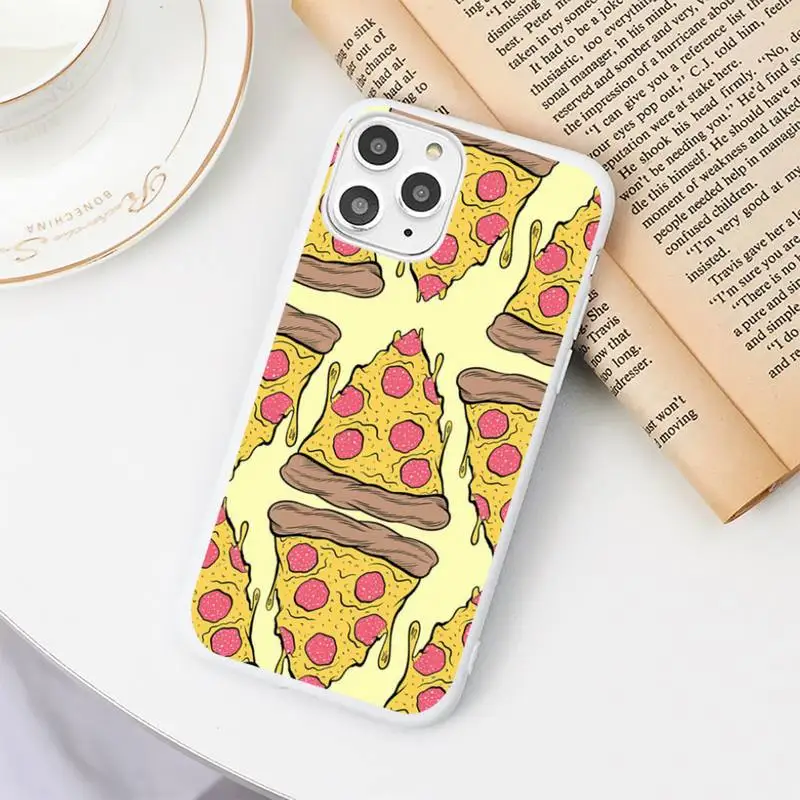

Food Burger Fries Donut Cake Phone Case Candy Color for iPhone 6 6S 7 8 11 12 XS X SE 2020 XR mini pro Plus MAX funda