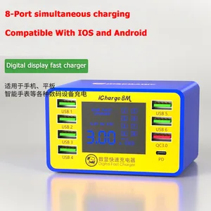 Зарядная Станция Quick Charge 3,0 Smart USB Type-C со светодиодным дисплеем