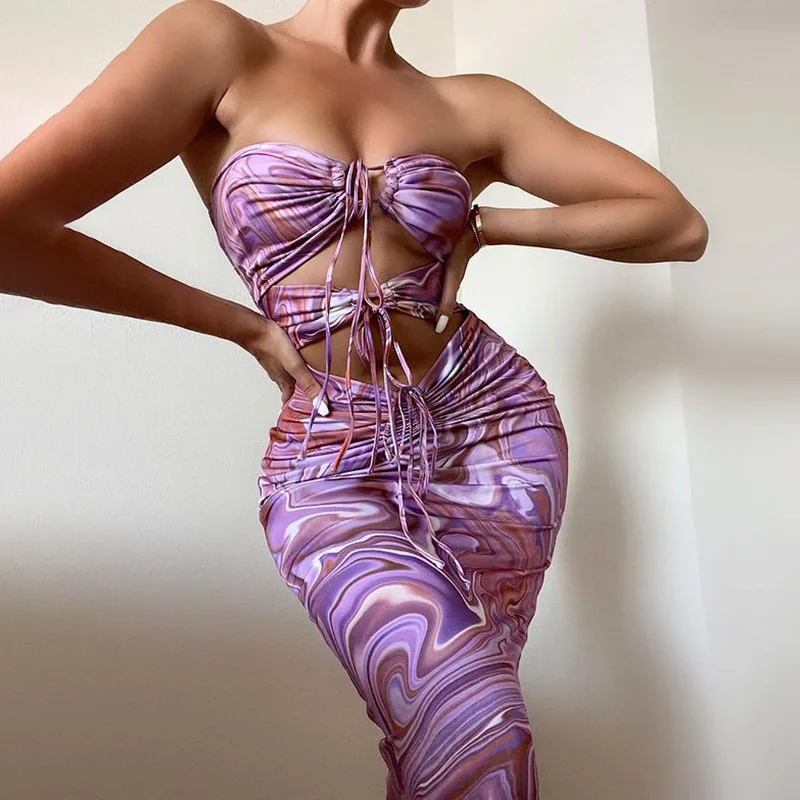 

Летнее Новое ажурное платье с лямкой на шее, привлекательное облегающее уличное платье для стрельбы с подвесным воротником и запахом, модна...