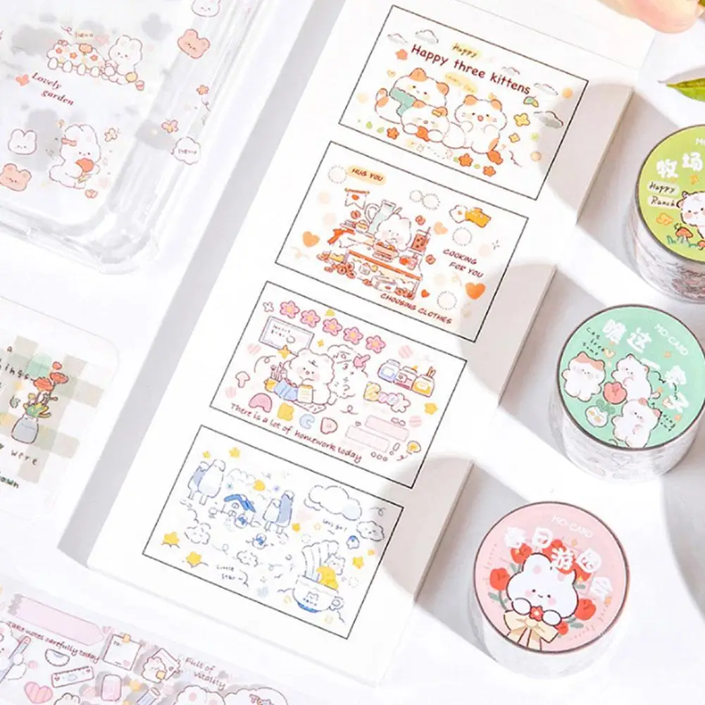 

1 Roll Washi Tape Adhesive Kawaii Stickers Ins Style Single Scrapbooking Stationery Tape Creative DIY Supplies Decor Washi W5Y0