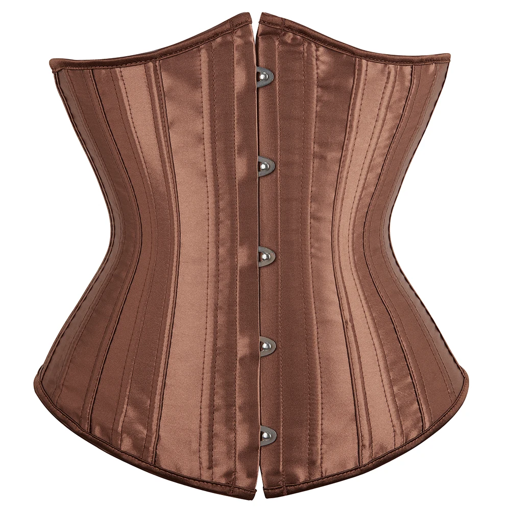 

Women Steel Boned Underbust Corsets Bustiers Plus Size Steampunk Gothic Underbust Corset Brocade Waist Trainer Belt Body Shapper
