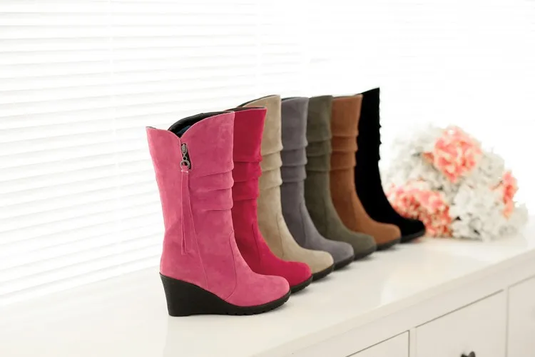 

Med Heel Boots Women's Rubber Shoes Rain Booties Ladies Round Toe Boots-women Winter Footwear Large Size High Heel 2020