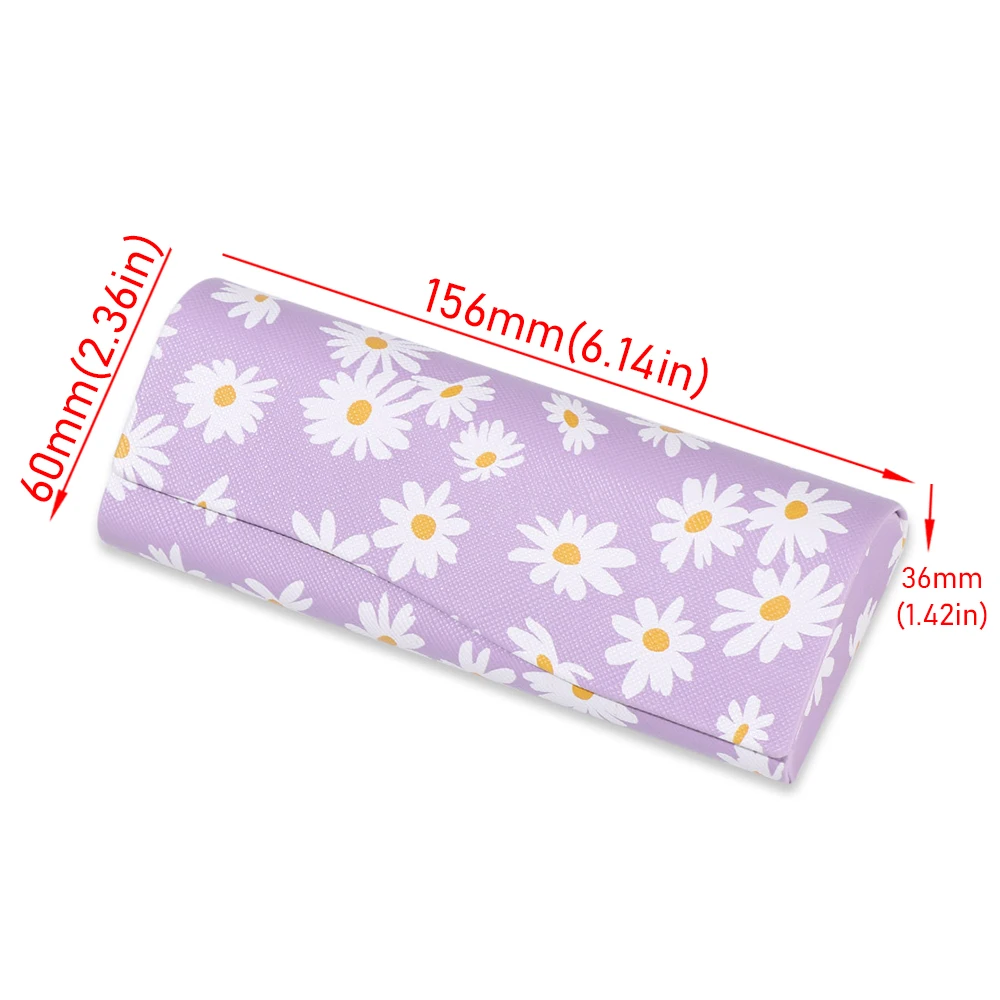 

Portable Daisy Glasses Box Fashion Waterproof Cover for Women Men Glasses Reading Glasses Accessories Glasses Box
