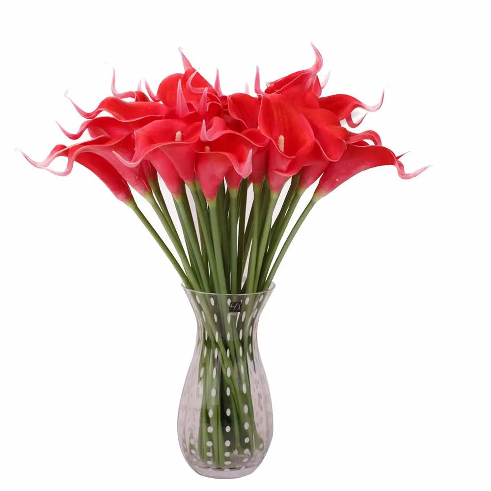 10 шт. искусственная Калла Лилия Цветок PU искусственный цветок для Свадебная