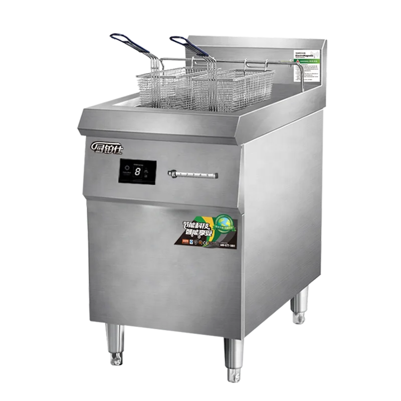 

Good Quality Stainless Steel Double Basket Gas Electronic Deep fryer