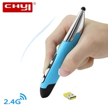 Wireless Optical Pen Mouse Ergonomic Computer 3D Pencil Mause Mini Portable Handheld USB PC Office Mice For PPT  Speech Business