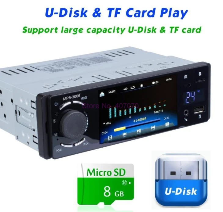 DHL или FedEx 5 шт. Авторадио 4 1 "сенсорный экран Аудио mirrorlink Android стерео Bluetooth FM/AUX MP5